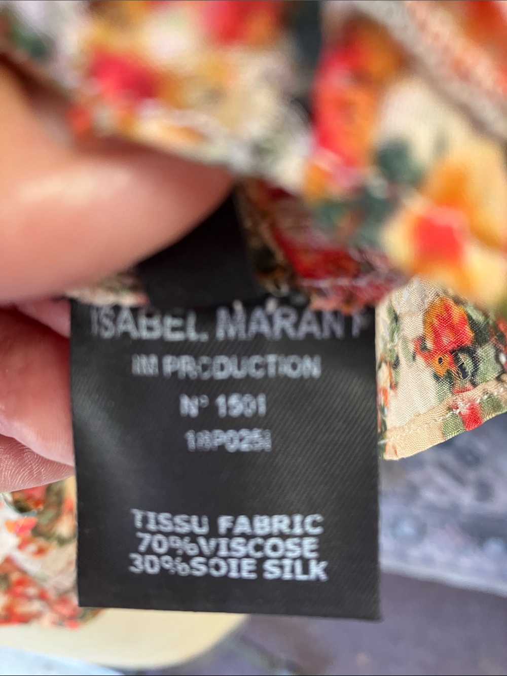 Isabel Marant Fliren Spring Flower Blouse Orange Cream Silk Blend Size 38 Medium - Picture 8 of 10